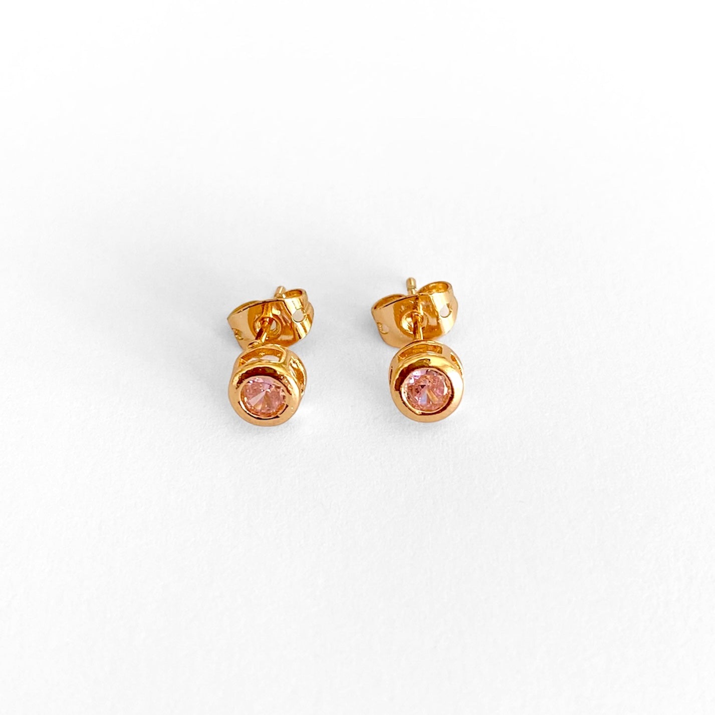 Broqueles zirconia rosa