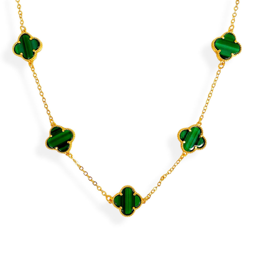 Clover green necklace