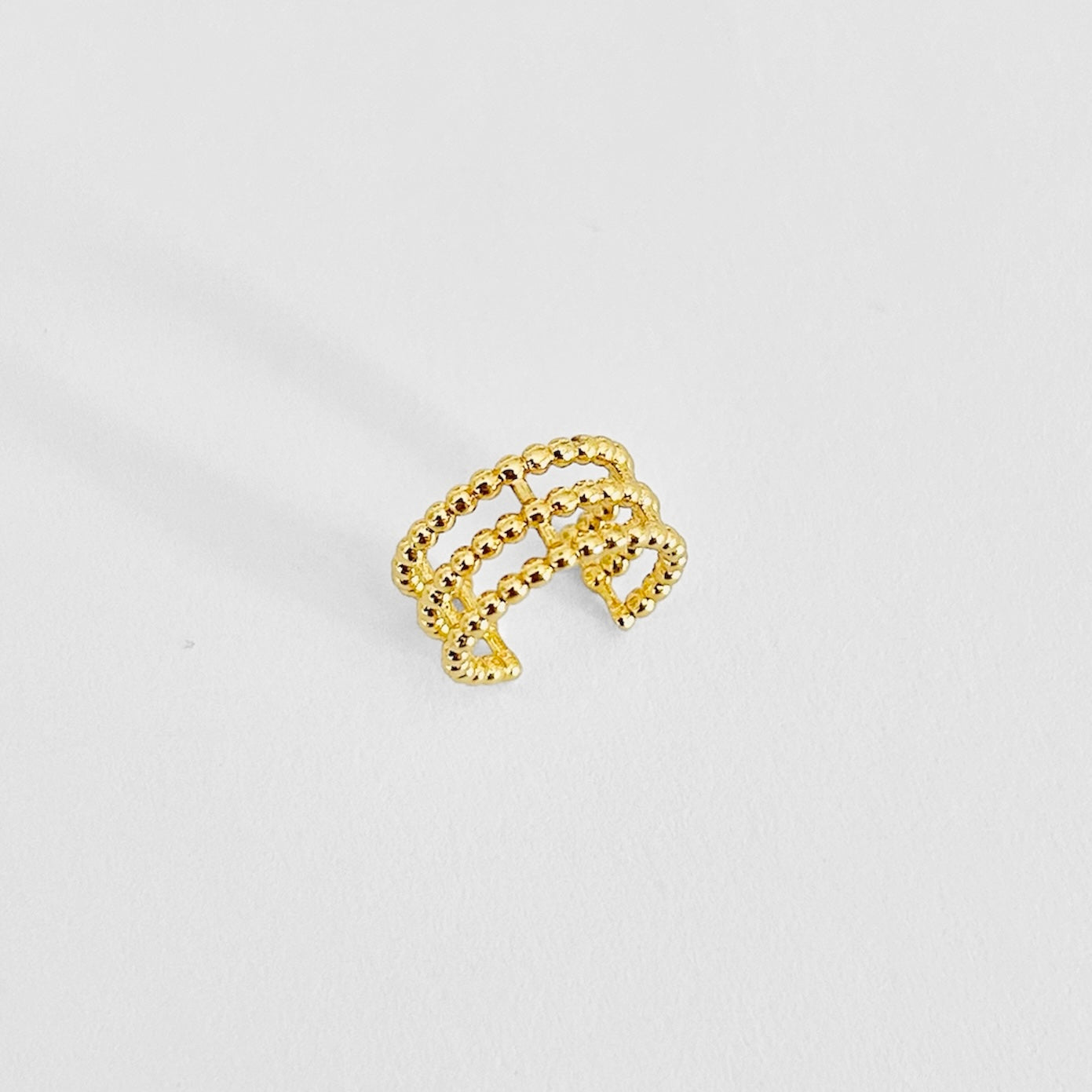 Earcuff triple dorado