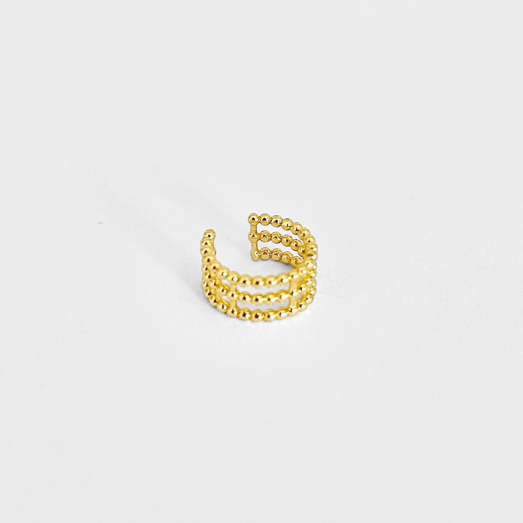 Earcuff triple dorado