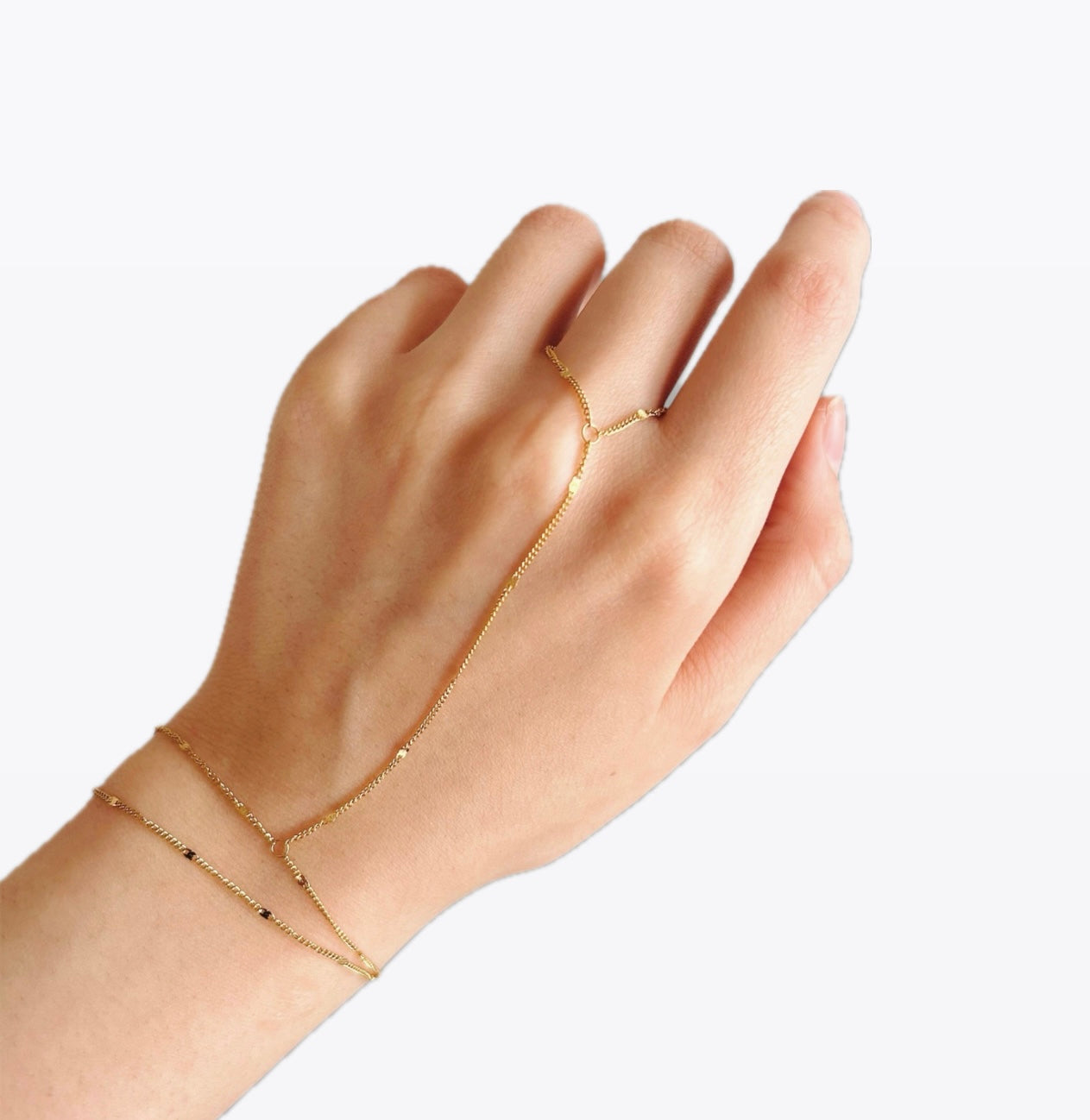 Pulsera anillo cadena