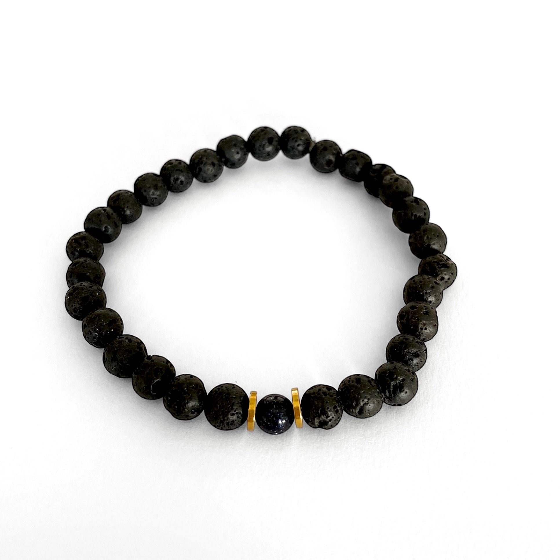 Pulsera de lava negra