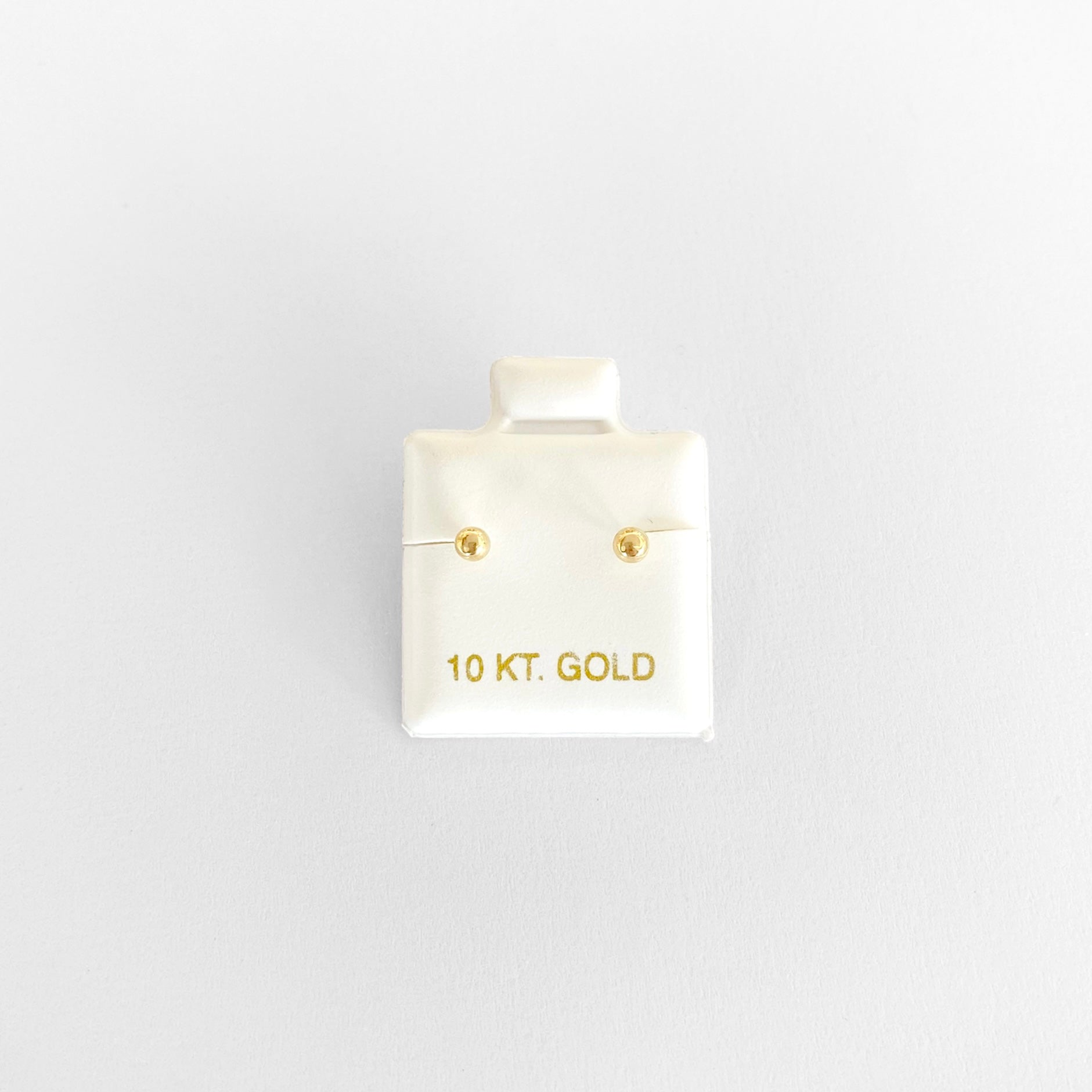 Broqueles bolita dorada ORO10K