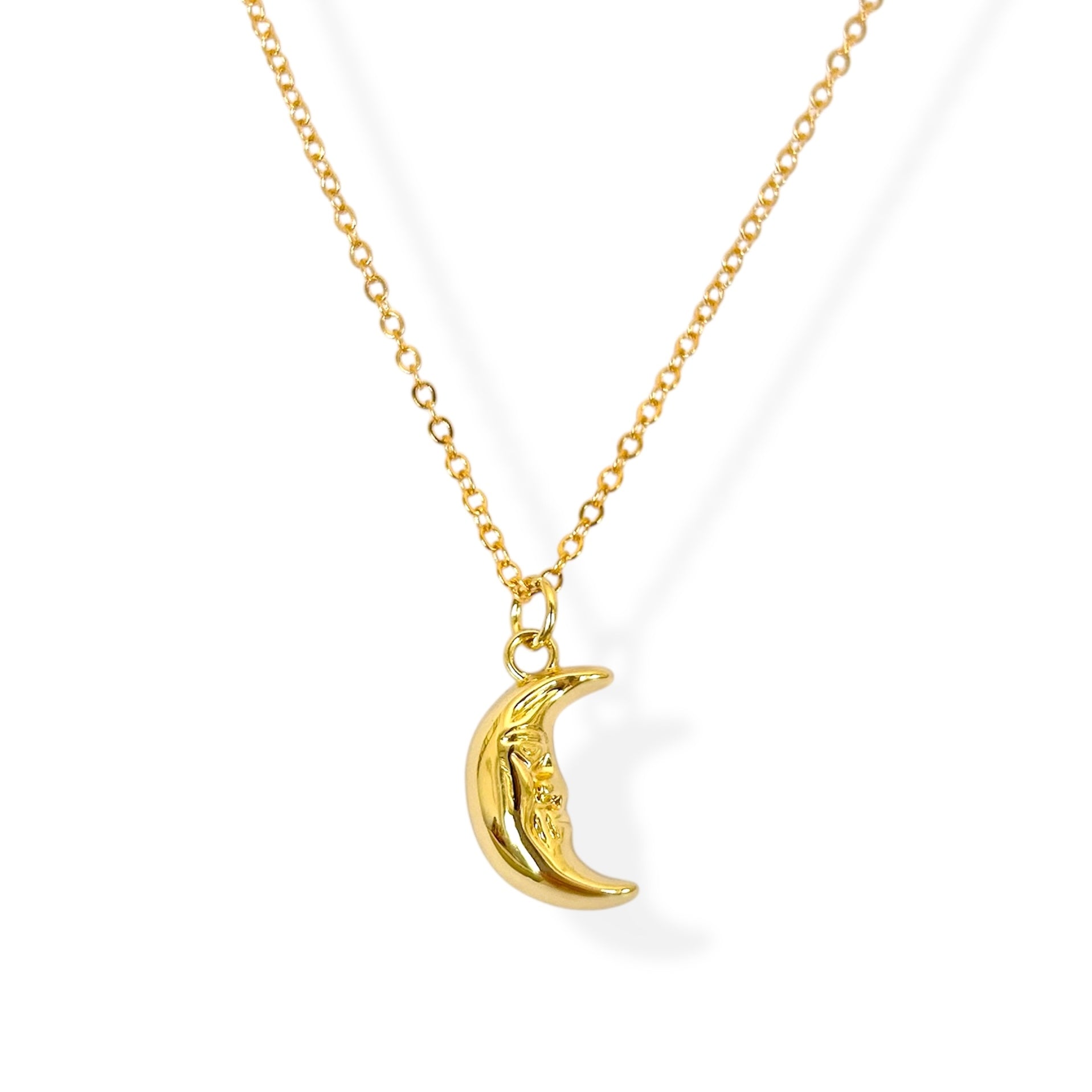 Cadena luna dorada