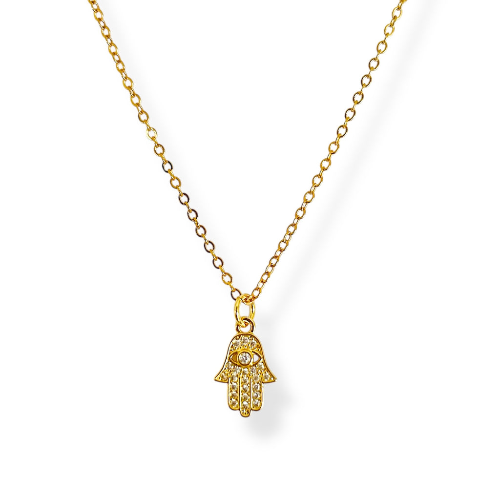 Cadena mano hamsa zirc