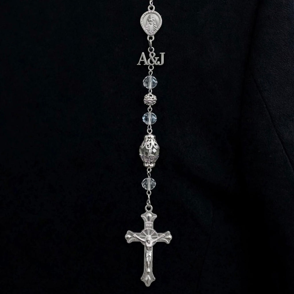 Rosario marquese plata personalizado