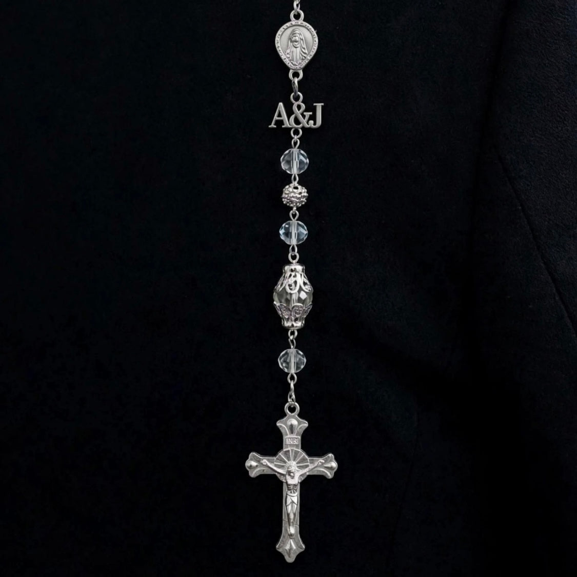 Rosario marquese plata personalizado