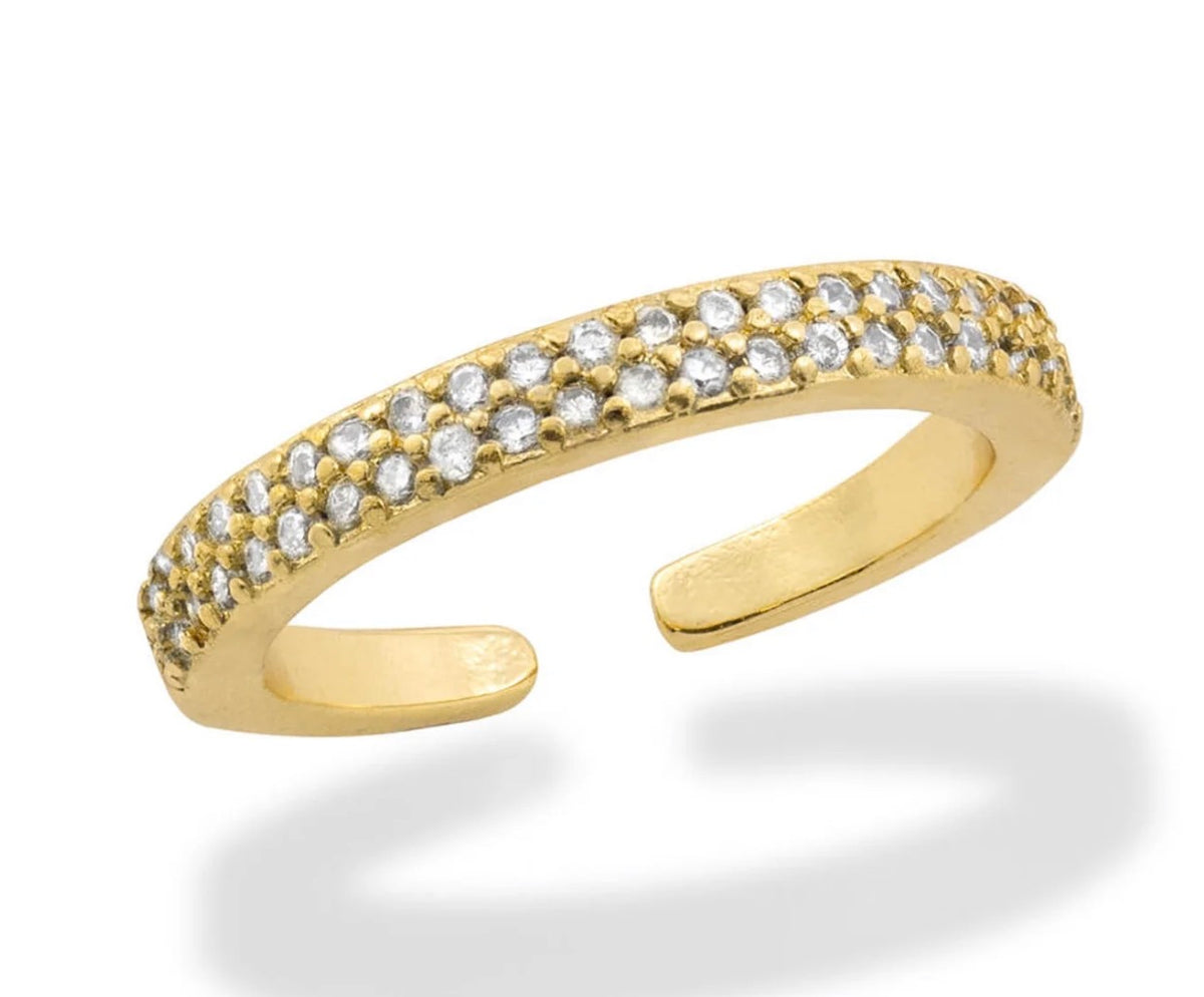 Anillo doble Zirconia chico