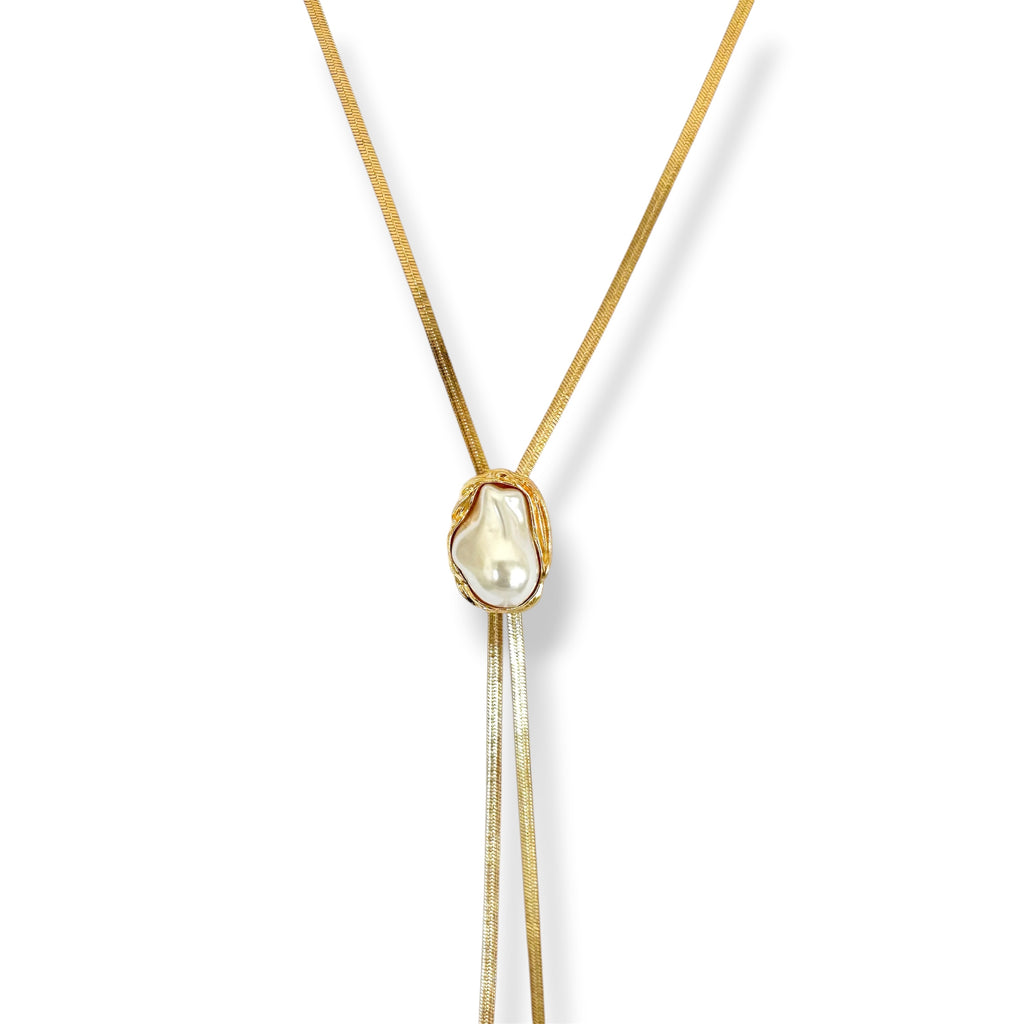 Collar corbatín perla planchado