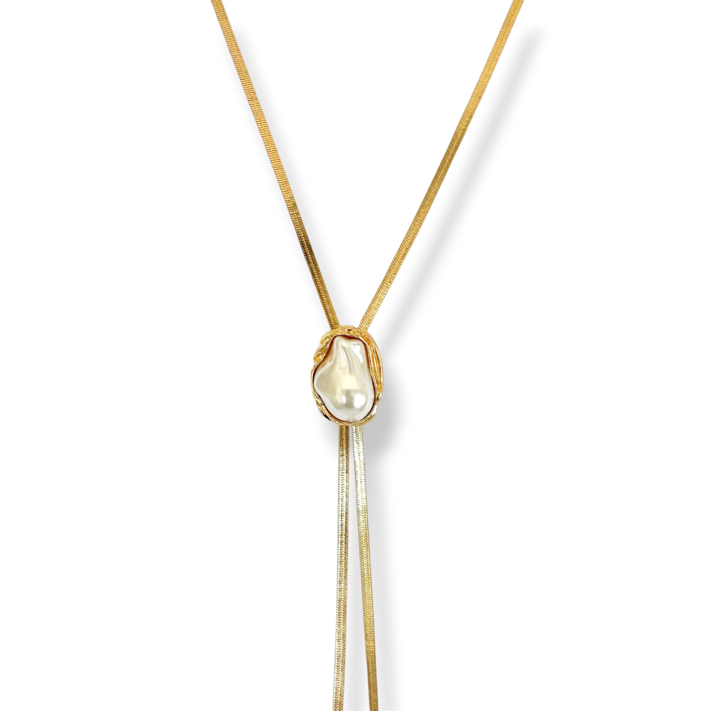 Collar corbatín perla planchado