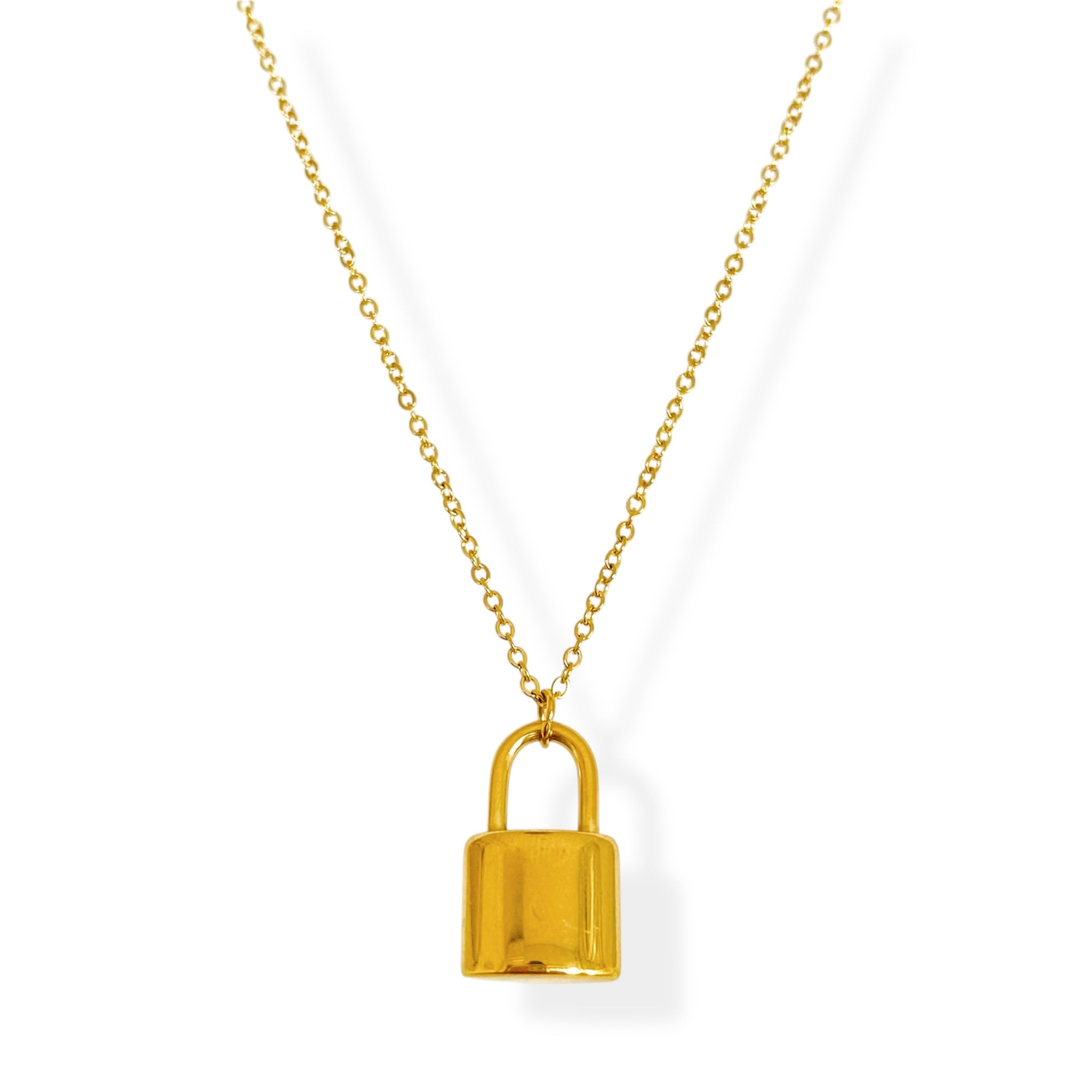 Cadena candado dorado
