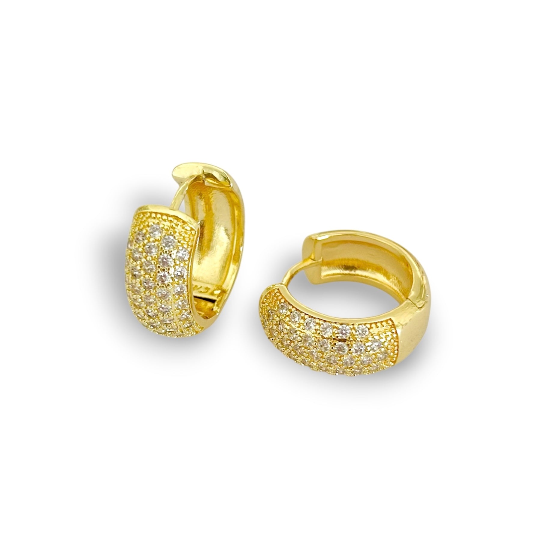 Huggies multi zirconia gruesas doradas