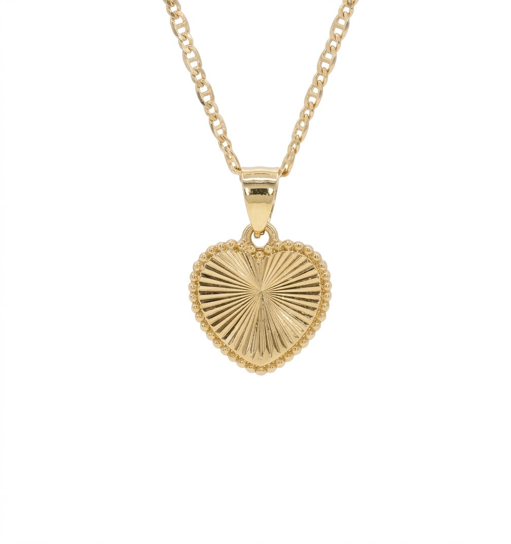 Collar corazón dorado