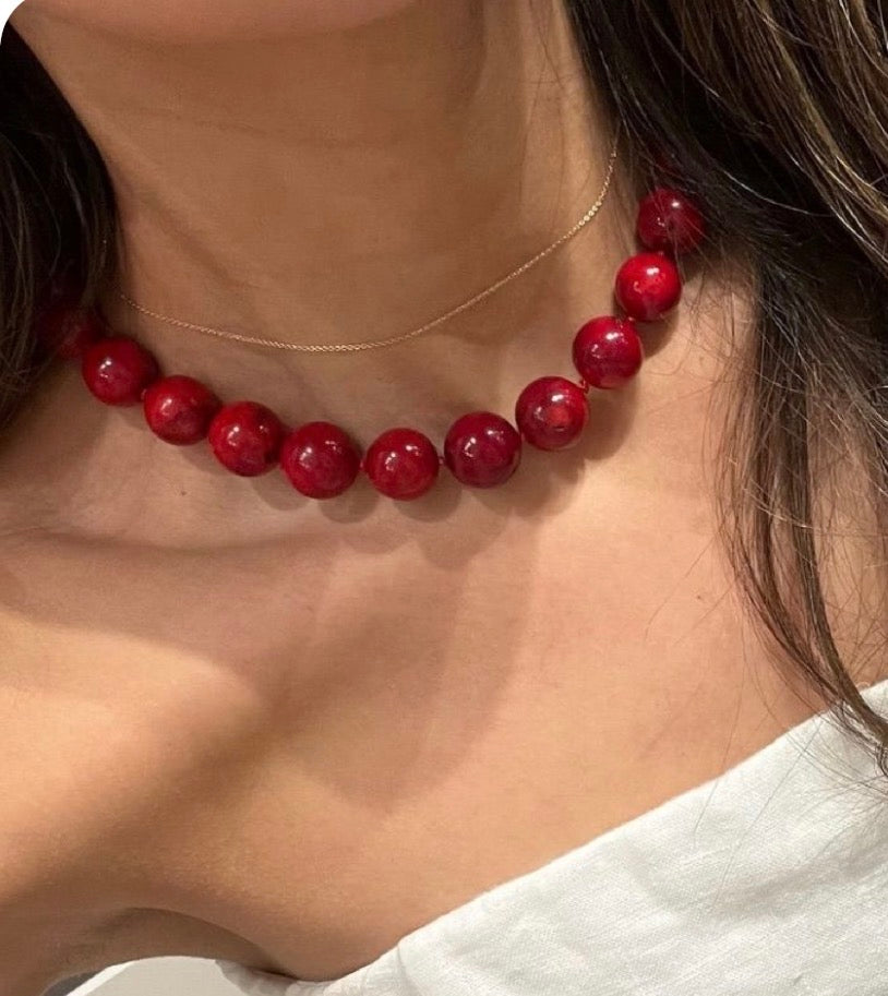 Collar Ginebra rojo