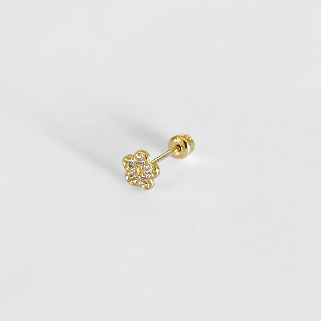 Piercing flor zirc Oro10k