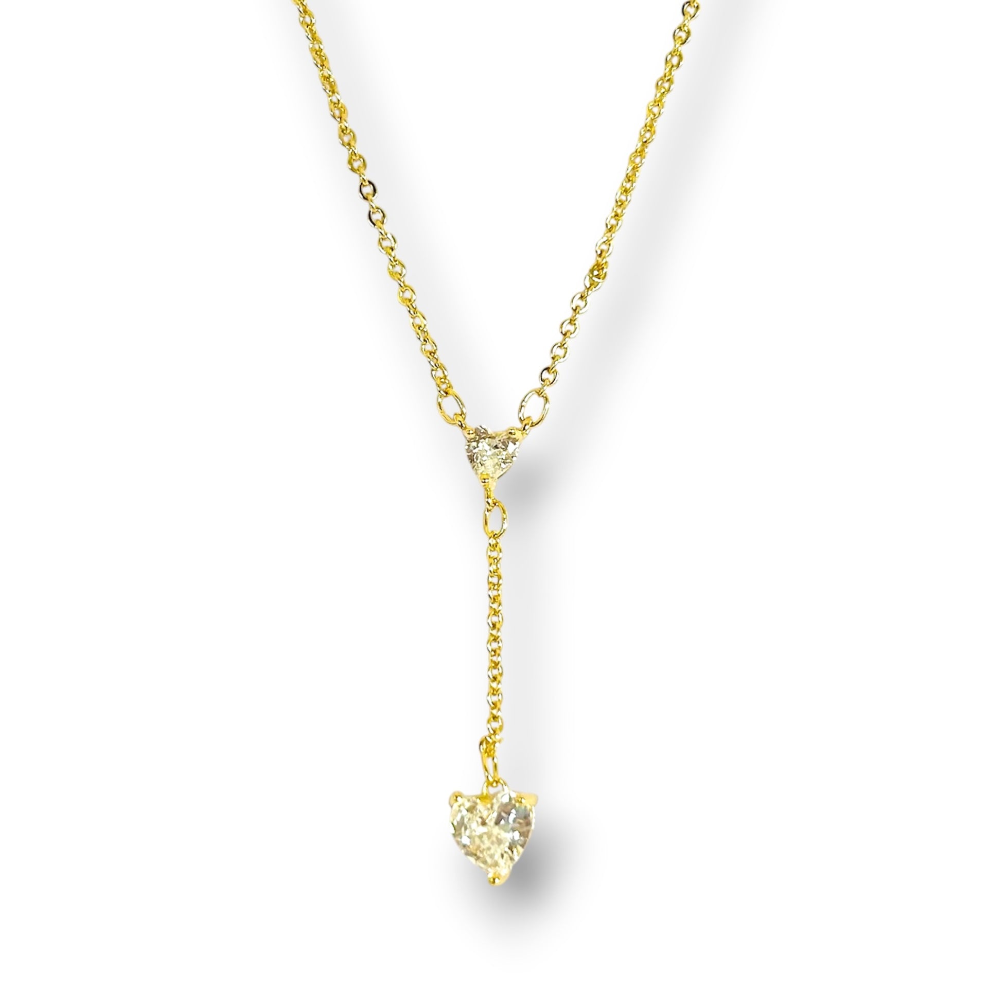 Cadena mini doble corazón colgante