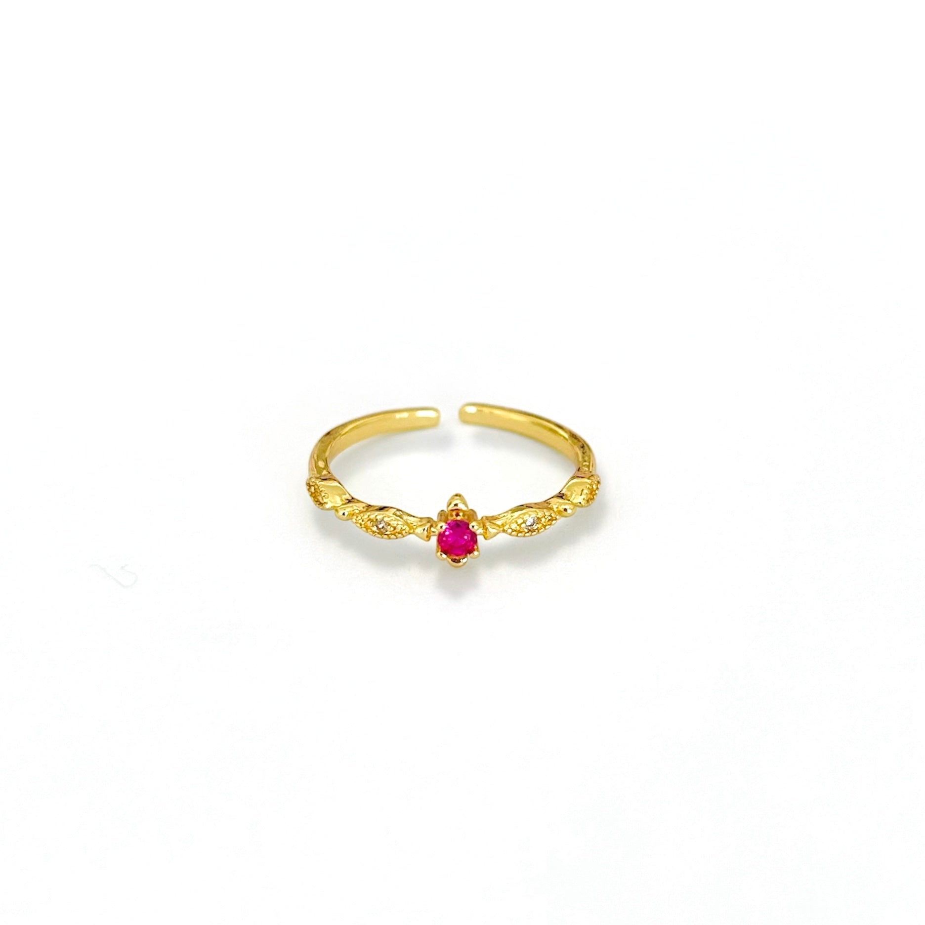 Anillo zirc rosa mini
