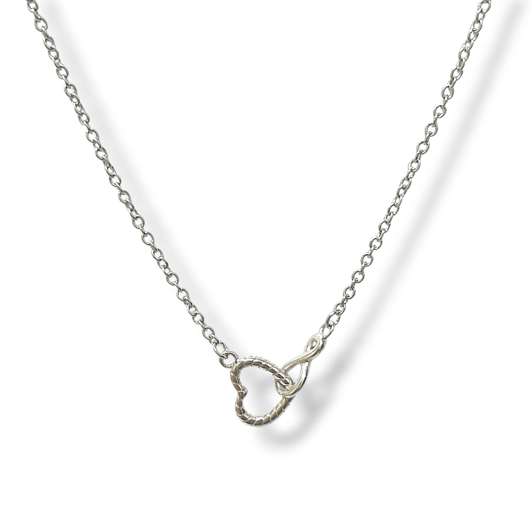Cadena corazón infinito plata