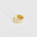 Earcuff triple perlas