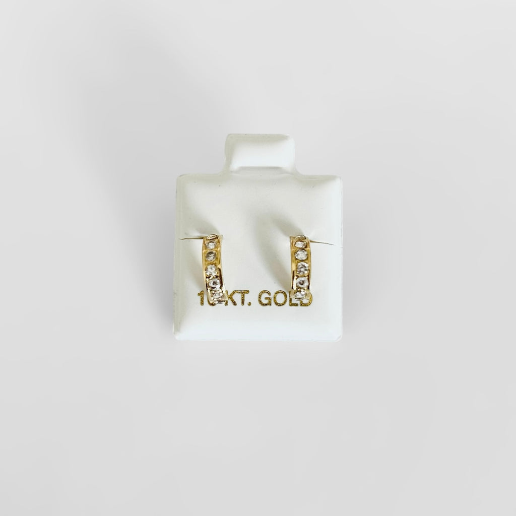 Arracadas mini zirc Oro10K