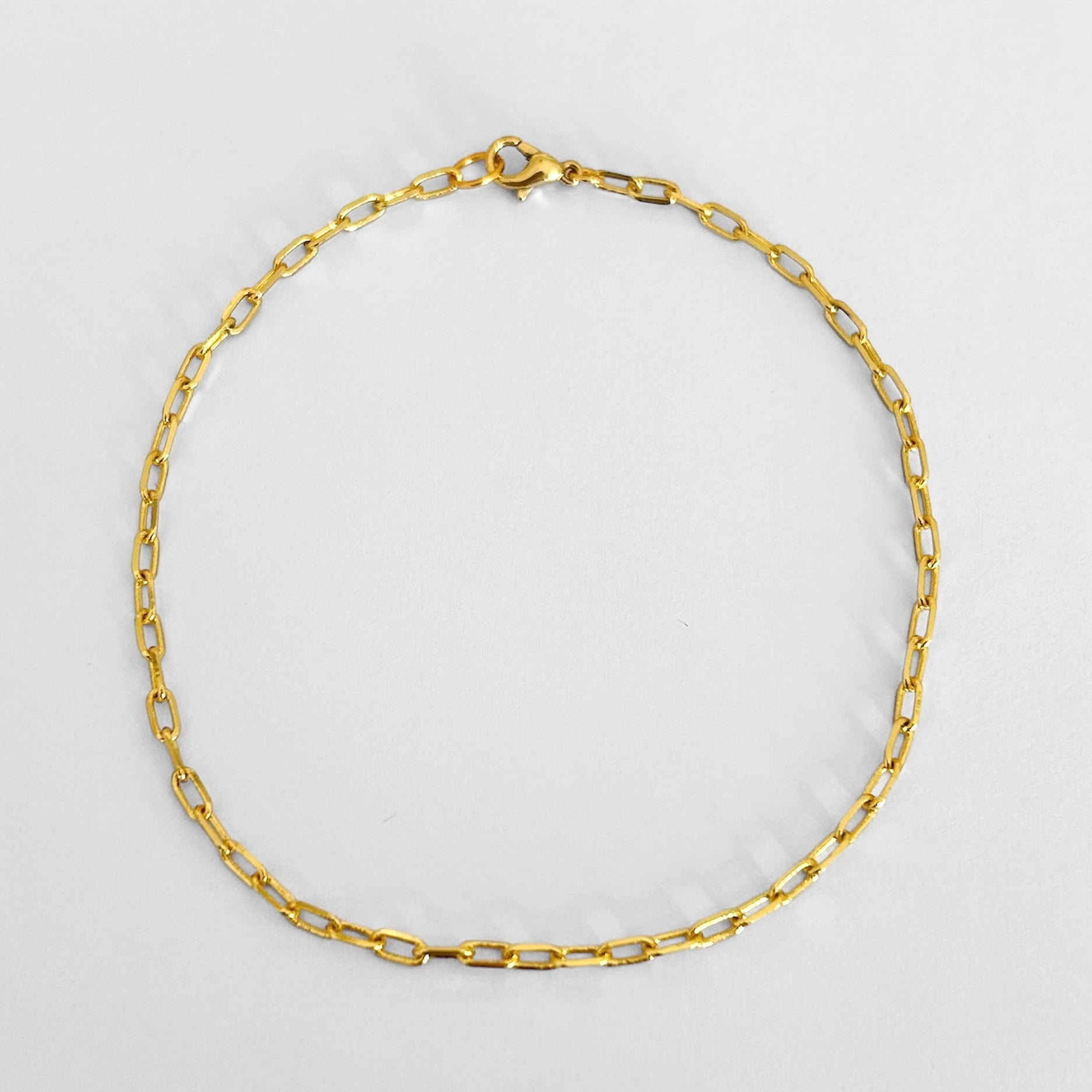 Tobillera eslabón dorado