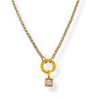 Cadena aro piedra color