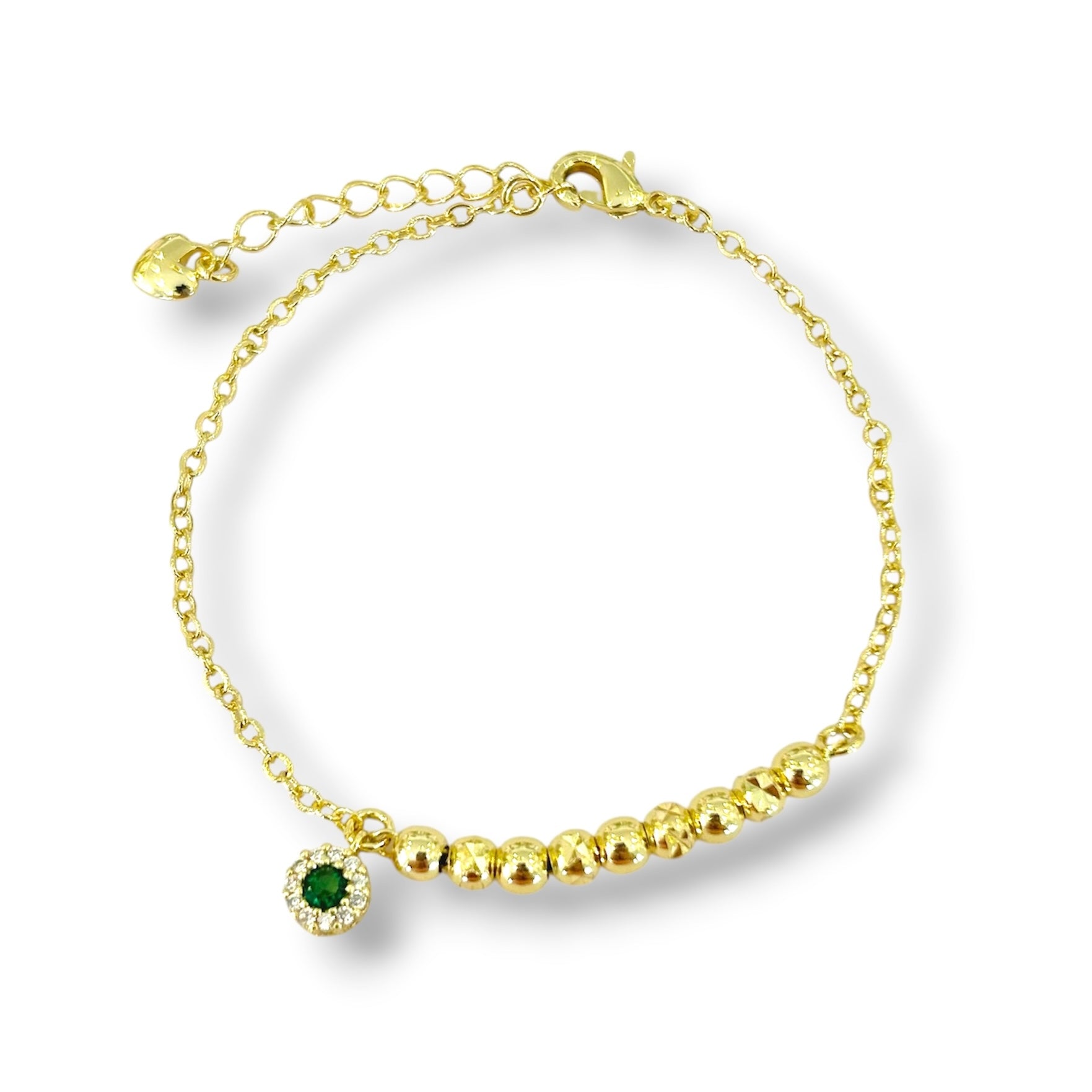 Pulsera piedra verde ajustable