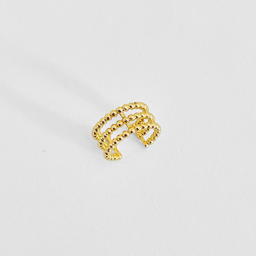 Earcuff triple dorado