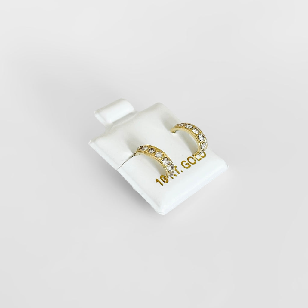 Arracadas mini zirc Oro10K