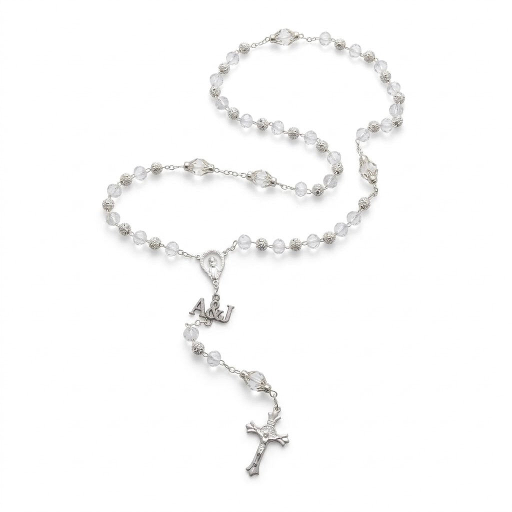 Rosario marquese plata personalizado