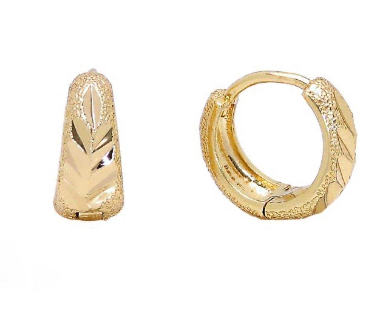 Huggies diamantadas oro laminado