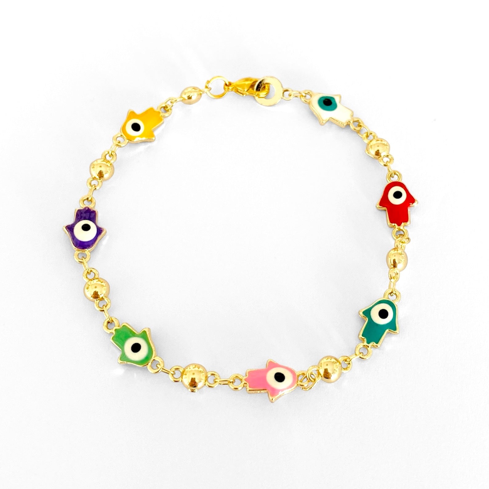 Pulsera mano hamsa colores