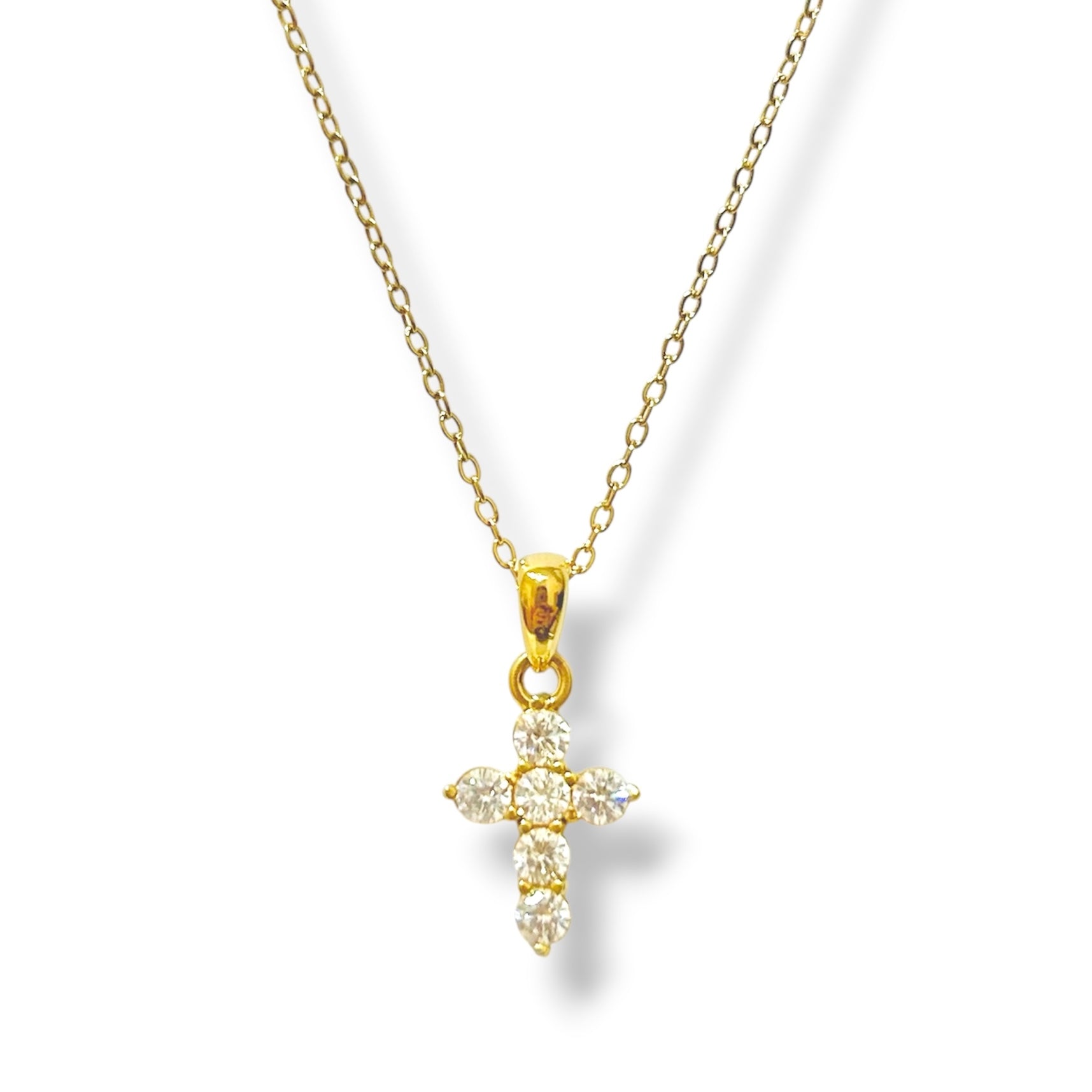 Cadena mini cruz zirconia