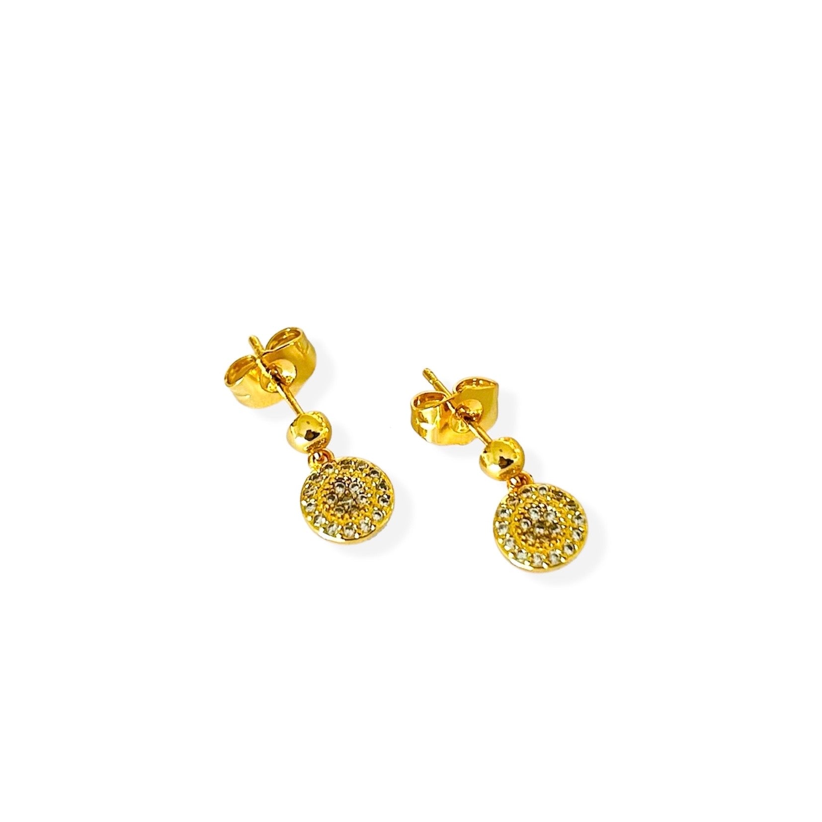 Aretes dije colgando circulo