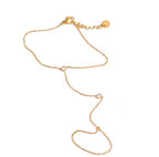 Pulsera anillo cadena con zirc