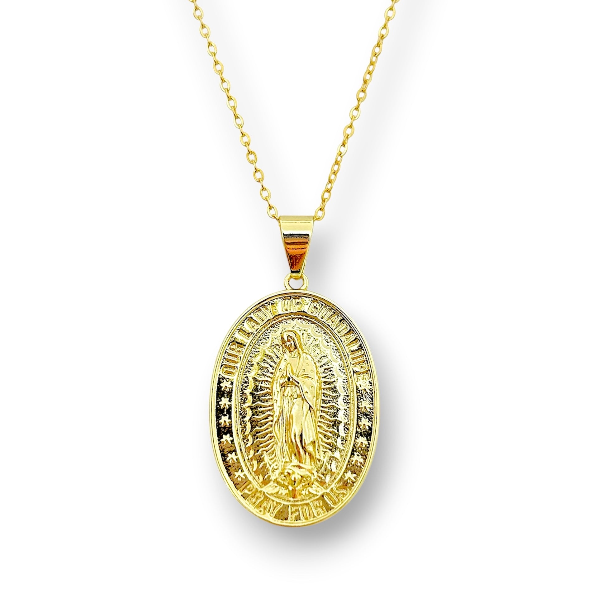 Cadena Virgen Oval Grande