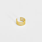 Earcuff triple dorado