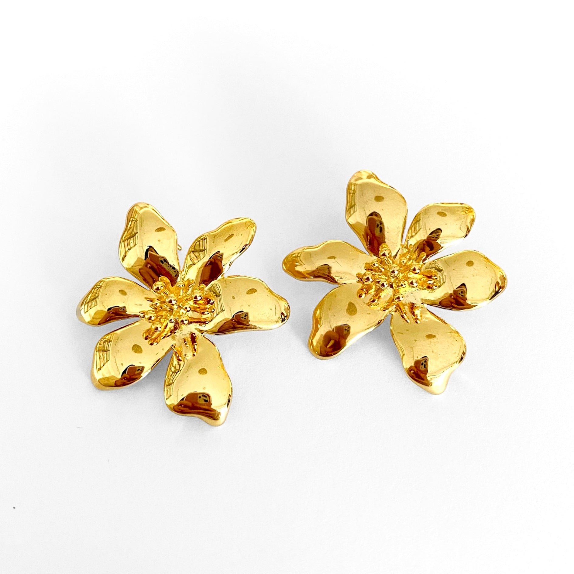 Gold Flower Earrings