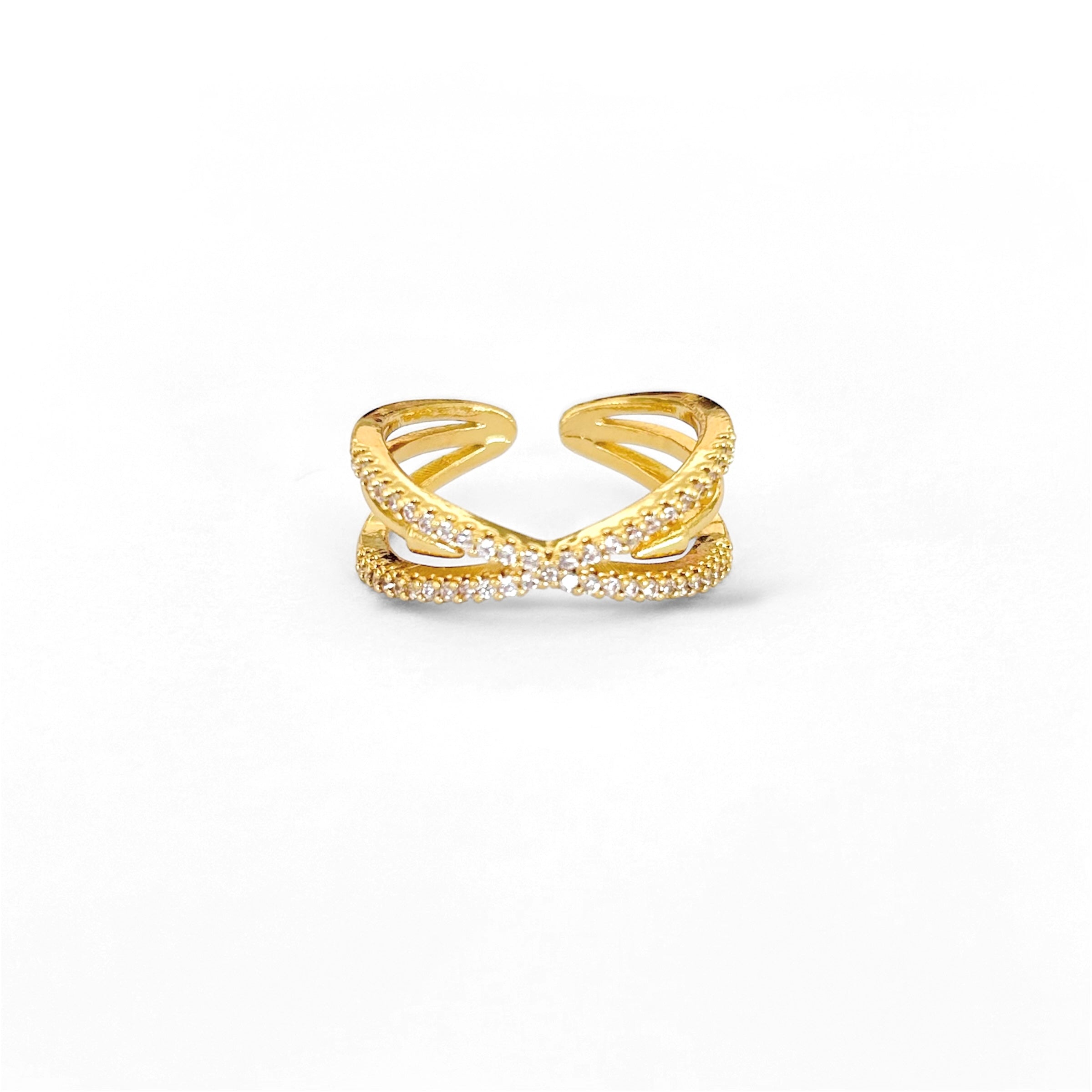 Anillo cruzado zirconias