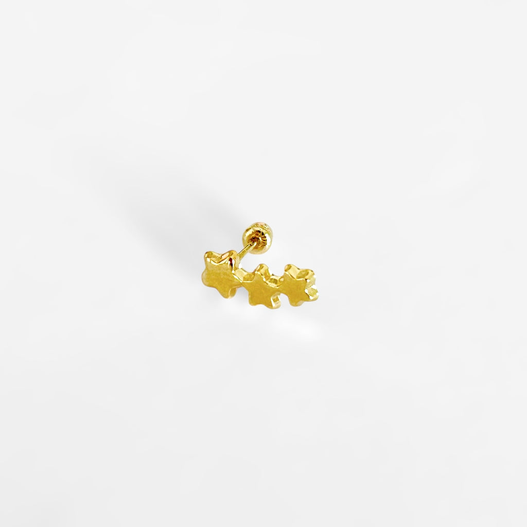 Piercing tres estrellas Oro10K