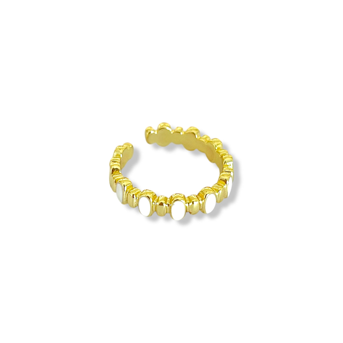 Anillo piedras blancas