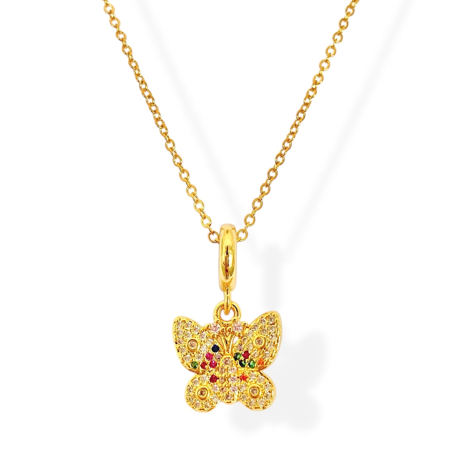 Cadena mariposa zirc colores