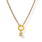 Cadena aro piedra color