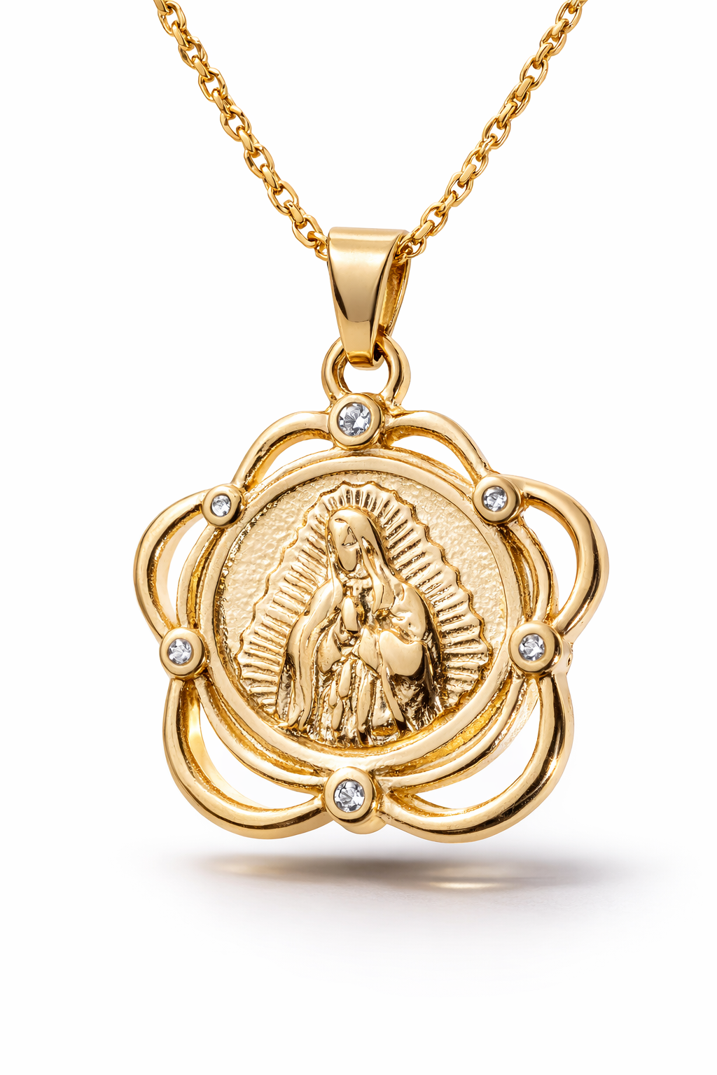 Cadena virgen circular zirc