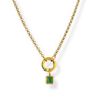 Cadena aro piedra color