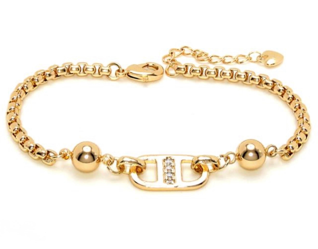 Pulsera dorada cd gruesa oro laminado