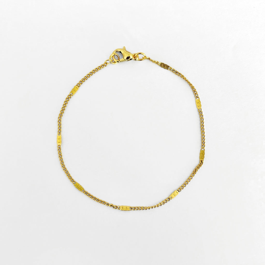 Pulsera lisa dorada