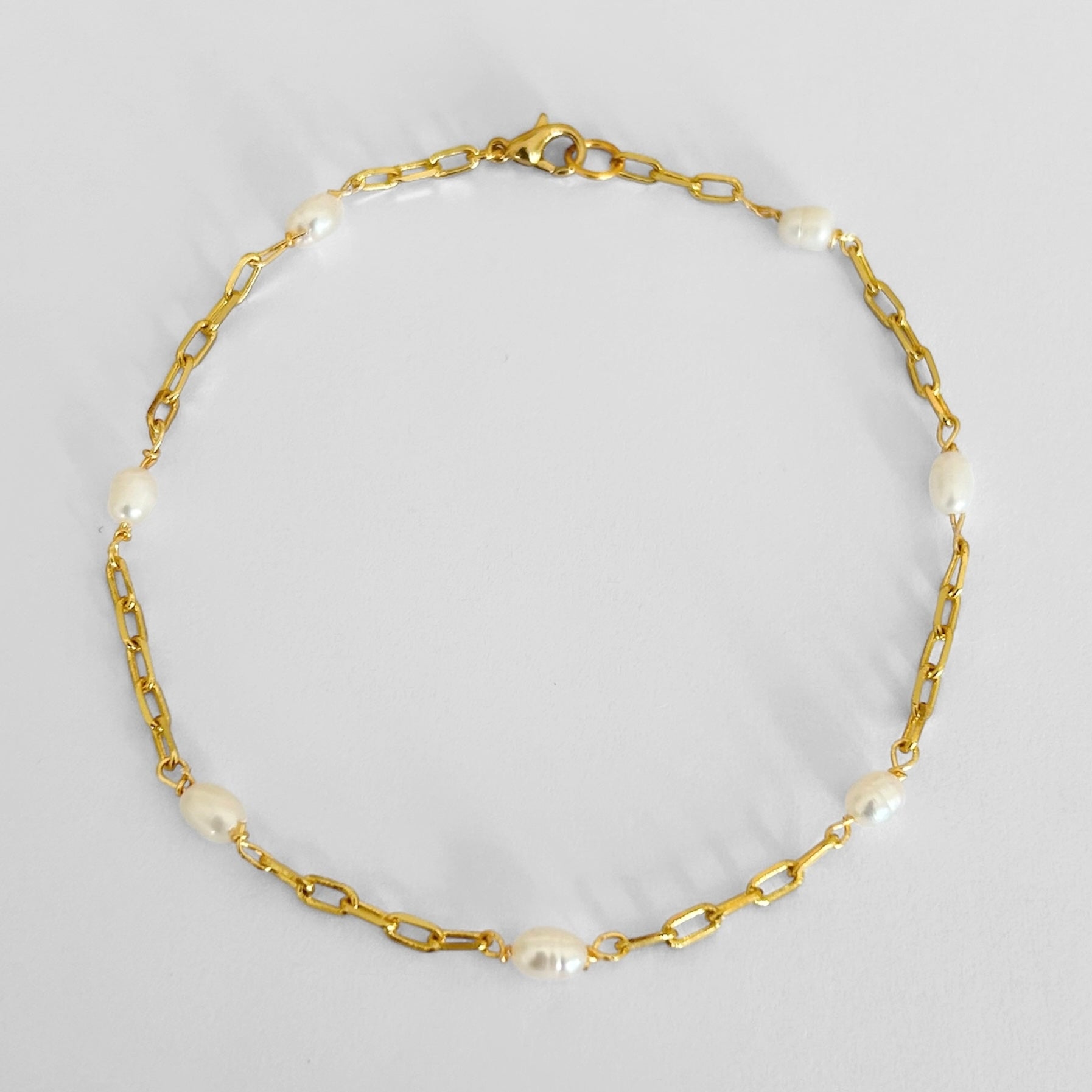 Pulsera perla y eslabón