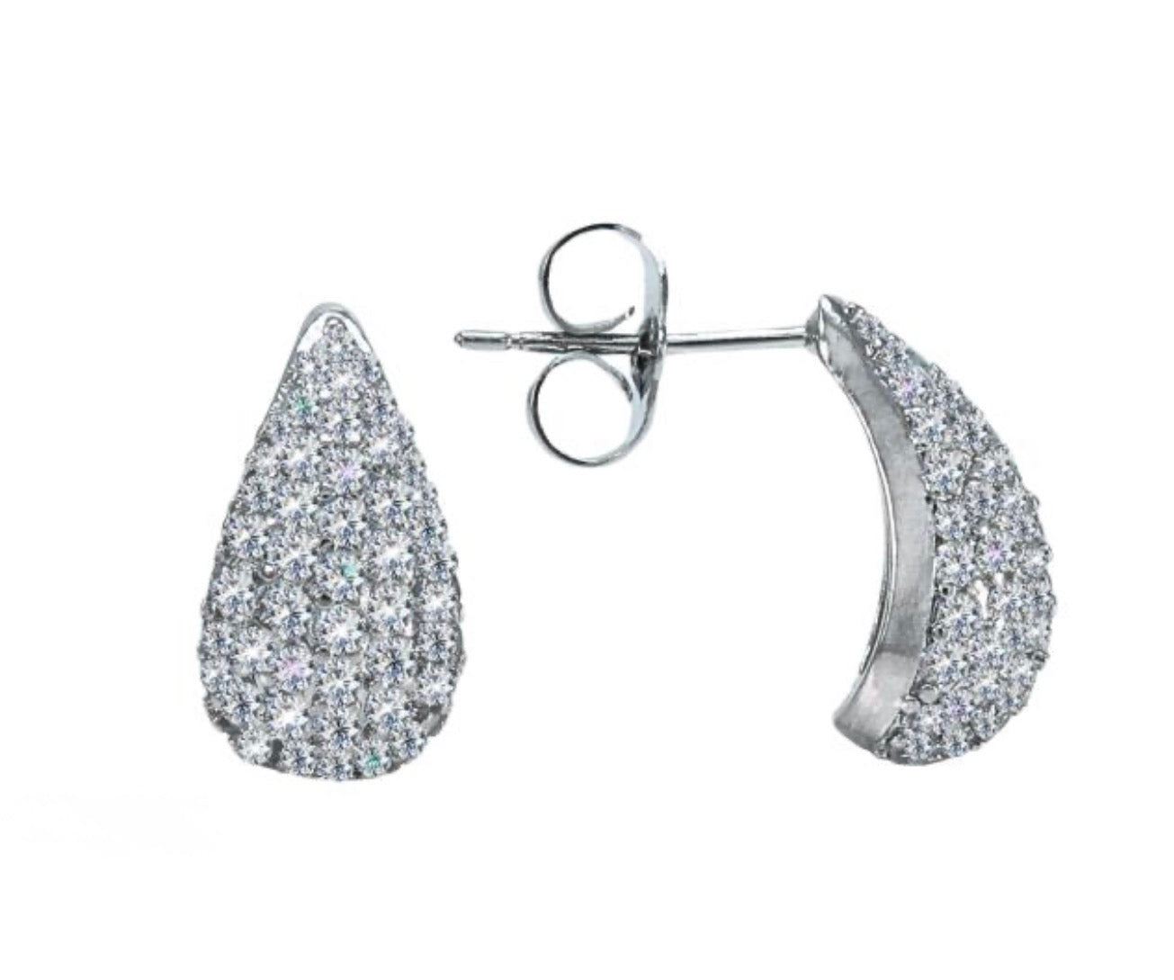Aretes gota plata micropave
