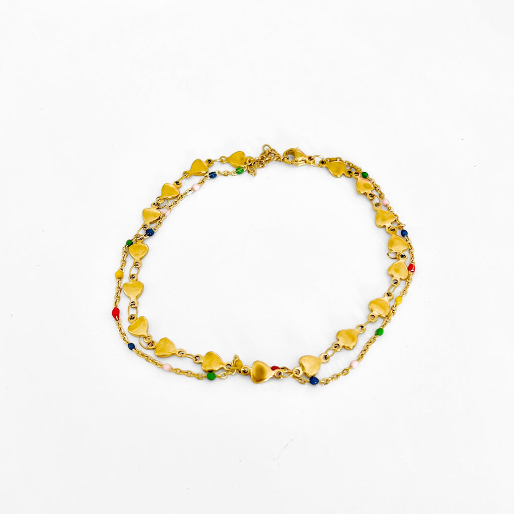 Heart Rainbow Bracelet